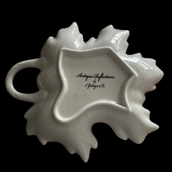 J. Godinger & Co. Antique Reflections Floral Gold Leaf Ceramic Dish - Picture 7 of 12